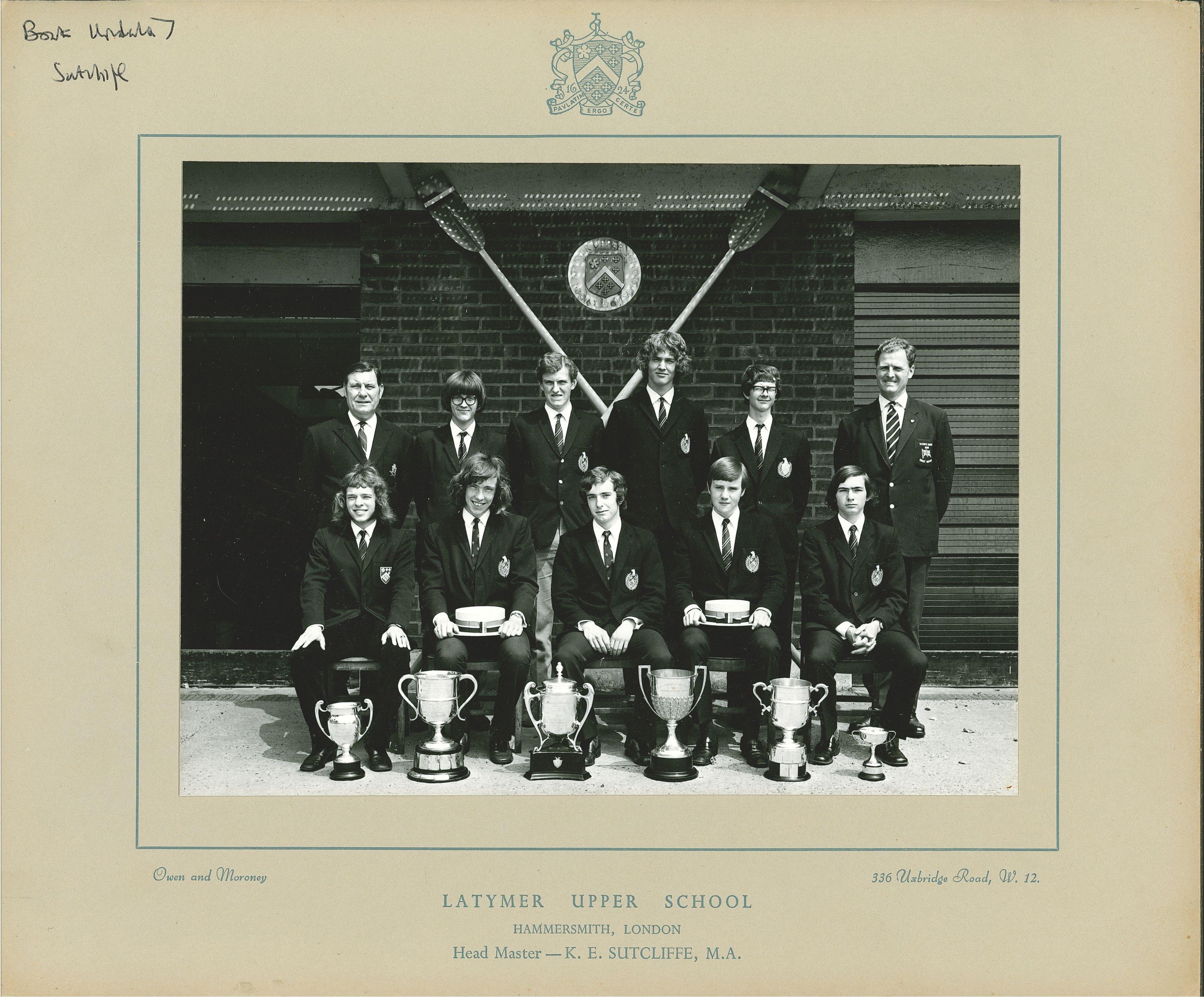 Rowing at Latymer 1960s onwards Logo