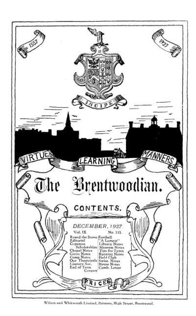 The Brentwoodian 1920s Logo