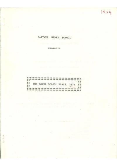 1979 Lower School Plays Logo
