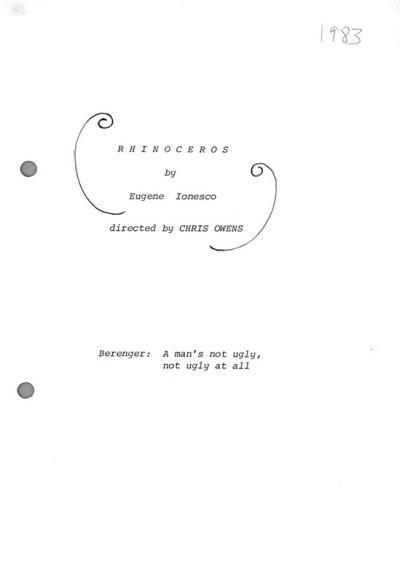 1983 Rhinoceros Logo