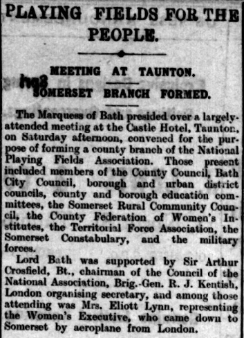 1926 - National Playing Fields Association