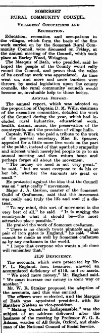 1937 - Villagers Occupations and Recreation