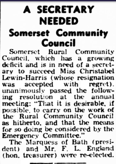 1942 - Secretary Required