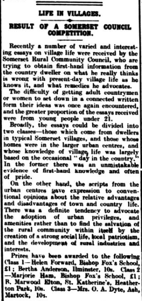 1928 - Essay Competition Winners