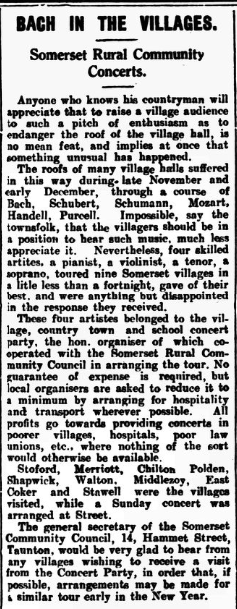 1928 - Village Concerts