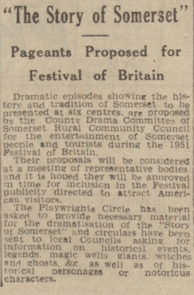1949 - Festival of Britain Pangeants Proposals