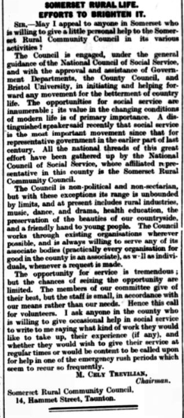 1928 - Appeal for Support
