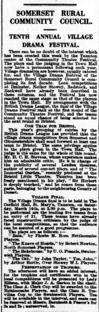1936 - Tenth Annual Drama Festival