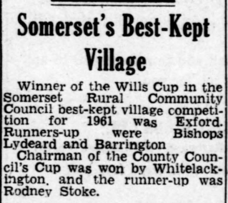 1961 - Best Kept Village Winners