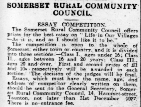 1927 - Essay Competition