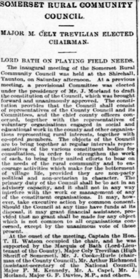 1926 - Chairman Elected